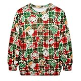 SAYM Christmas Santa Claus Cute Print Pullover Sweater Jumper Outwear style 12