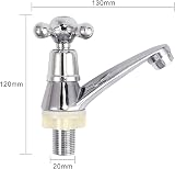 Bohaner Chrome Basin Taps Pair Hot Cold Lever Mixer view 2