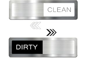 UPEOXT Dishwasher Magnet Clean Dirty, Clean Dirty Sign, Acrylic Silver Indicator for Kitchen, Universal Dish Washer Sticker W