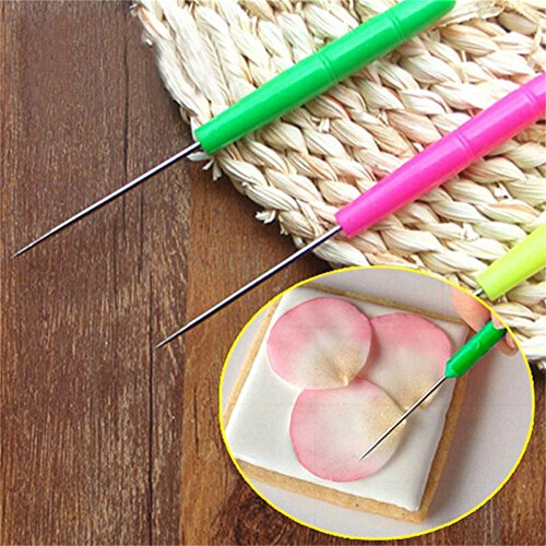 6 PCS Sugar Stir Needle Scriber Needle Modelling Tool Biscuit Cookie Icing Pin Cake Decorating Needle Tool Sugar Cookie Decorating Supplies Baking Scribe Tool Marking Patterns Icing Sugarcraft