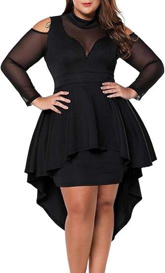 plus size mesh bodycon dress