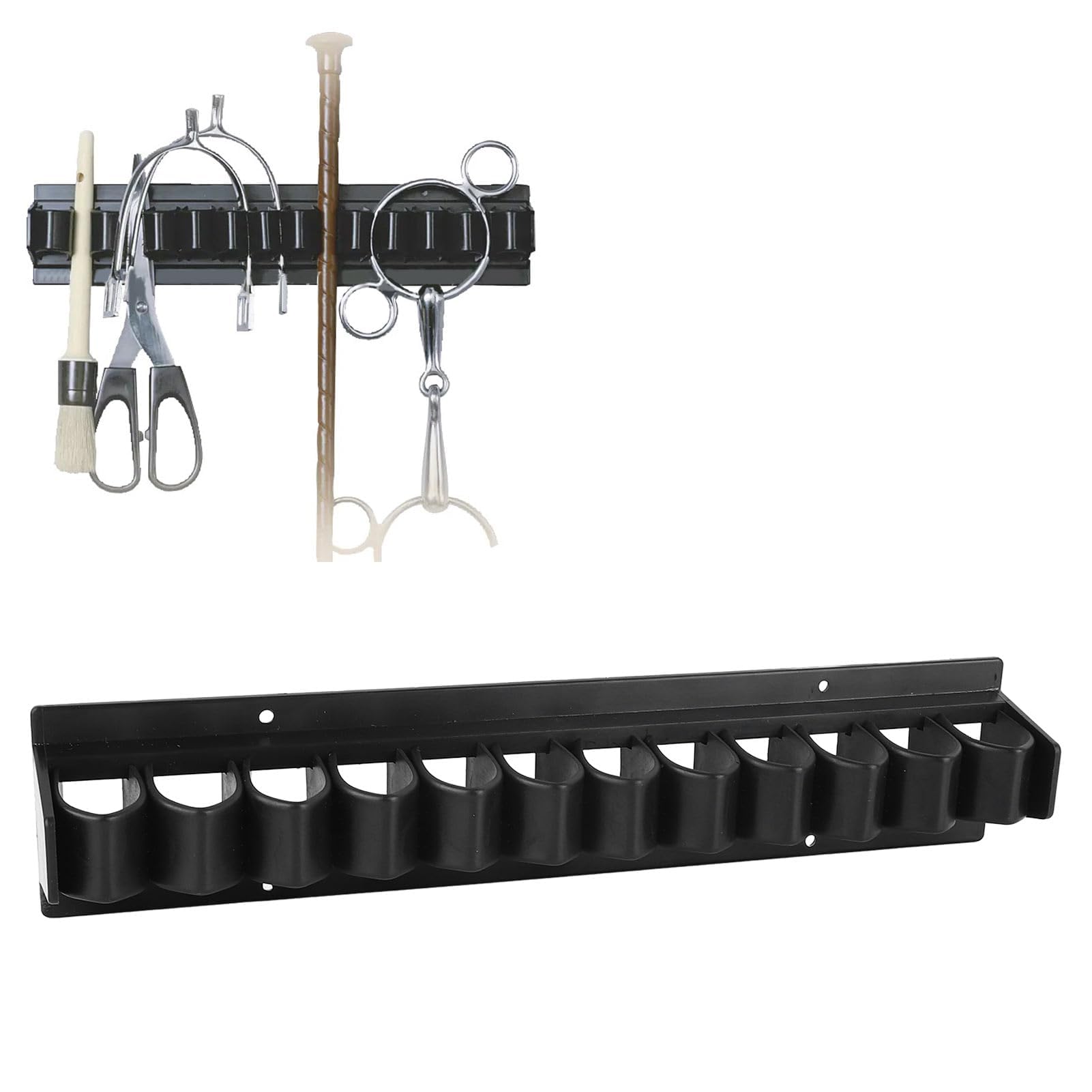 Horse Whip Crop Holder Rack, Plastic Horse Whip Crop Rack Easy Installation Saving Space Horse Whip Storage Organizer for Stables and Horse Farms