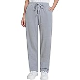 Weintee Women's Drawstring Cotton Knit Pants with Pockets