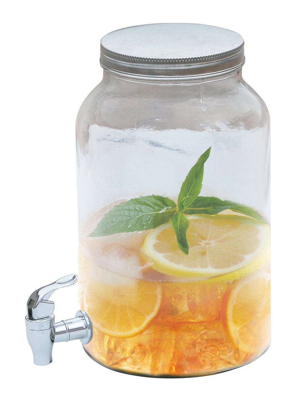 Buy Glass Mason Jar Beverage Dispenser 1 Gallon Capacity By