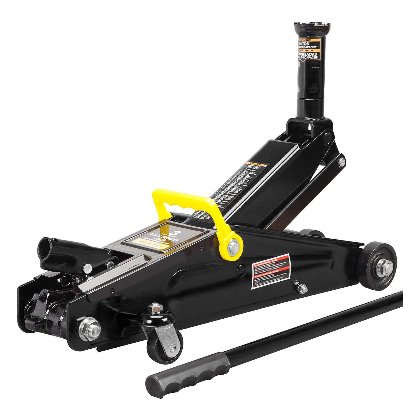Torin AT83006B Hydraulic Trolley Service/Floor Jack with Extra Saddle (Fits: SUVs and Extended Height Trucks): 3 Ton (6,000 lb) Capacity, Black