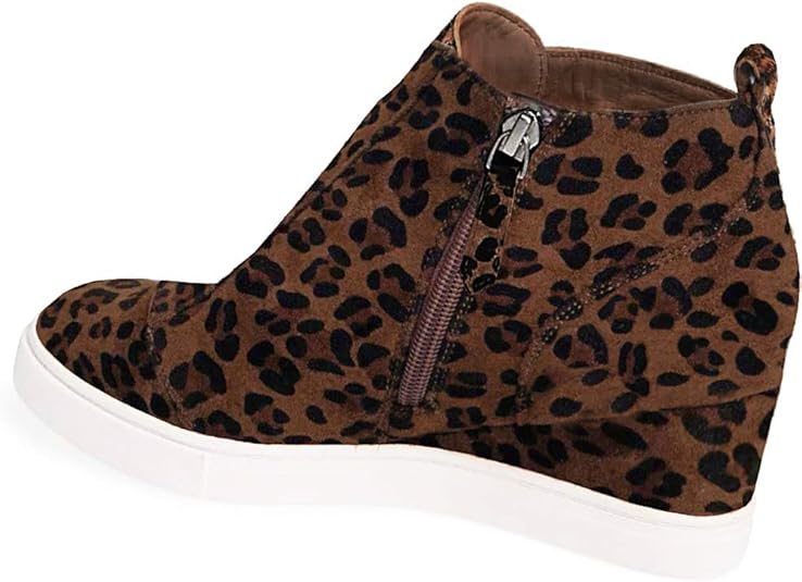 leopard platform slip on sneakers
