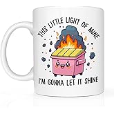 HODREU Funny Dumpster This Little Light of Mine Dumpster Fire Gifts Funny Office Gifts for Coworkers Colleague Boss Manager Friend Inspirational Coffee Mug 11 Oz Mug