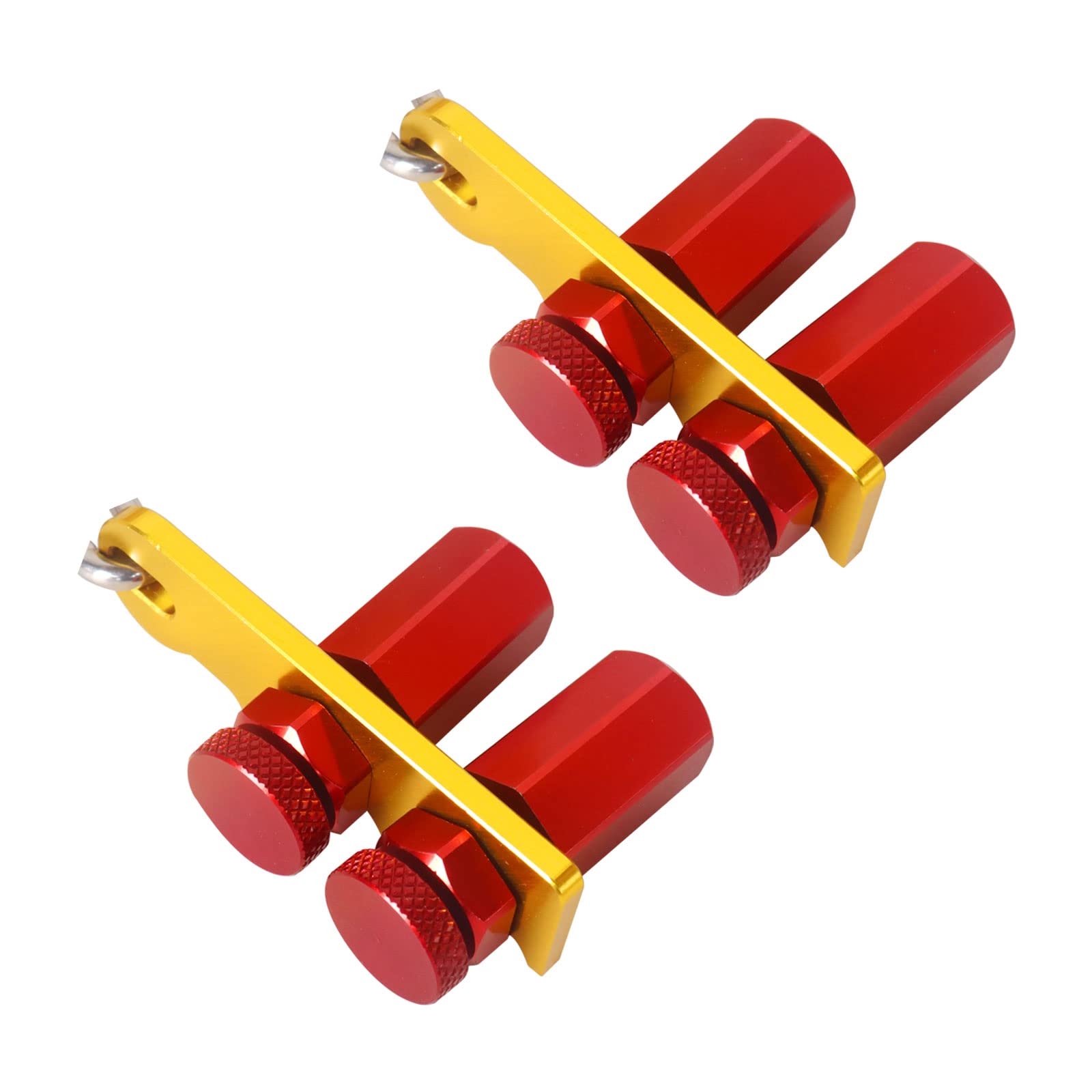 Tall Stair Gauges, 2 Set Tall Stair Gauges for Framing Square with Holder Non-Slip Carabiner Stair Gauges Knobs, Anti-Lost Framing Square Stop for Carpentry Square Stair Rafter Gauge