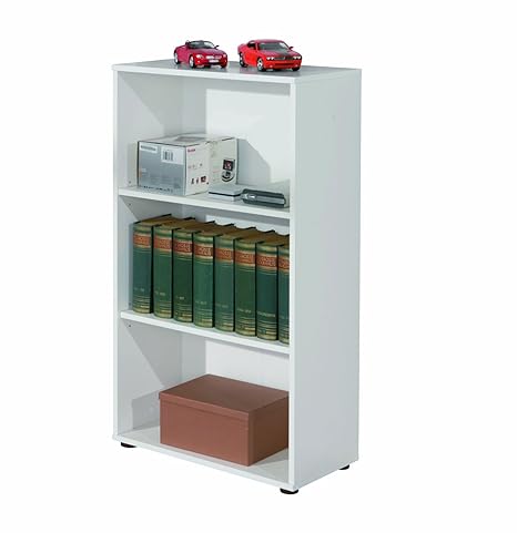 Inter Link 13500020 Regal weiß Bücherregal Wandregal Aktenregal Büroregal Büro Wohnzimmer 2 Böden