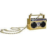 Portable Bluetooth Speakers, Retro Speakers Bluetooth Wireless Wearable Mini Bluetooth Boombox with 27” Neck Chain, FM Radio, On-Board Buttons, Dual 3W Peak Power Bluetooth Speaker for Home & Travel