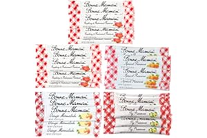 ITHACORE Gift Box of 25 Bonne Maman 0.5 Oz. Preserve Packets (10 Raspberry-Redcurrant, 5 Apricot, 5 Fig & 5 Orange)