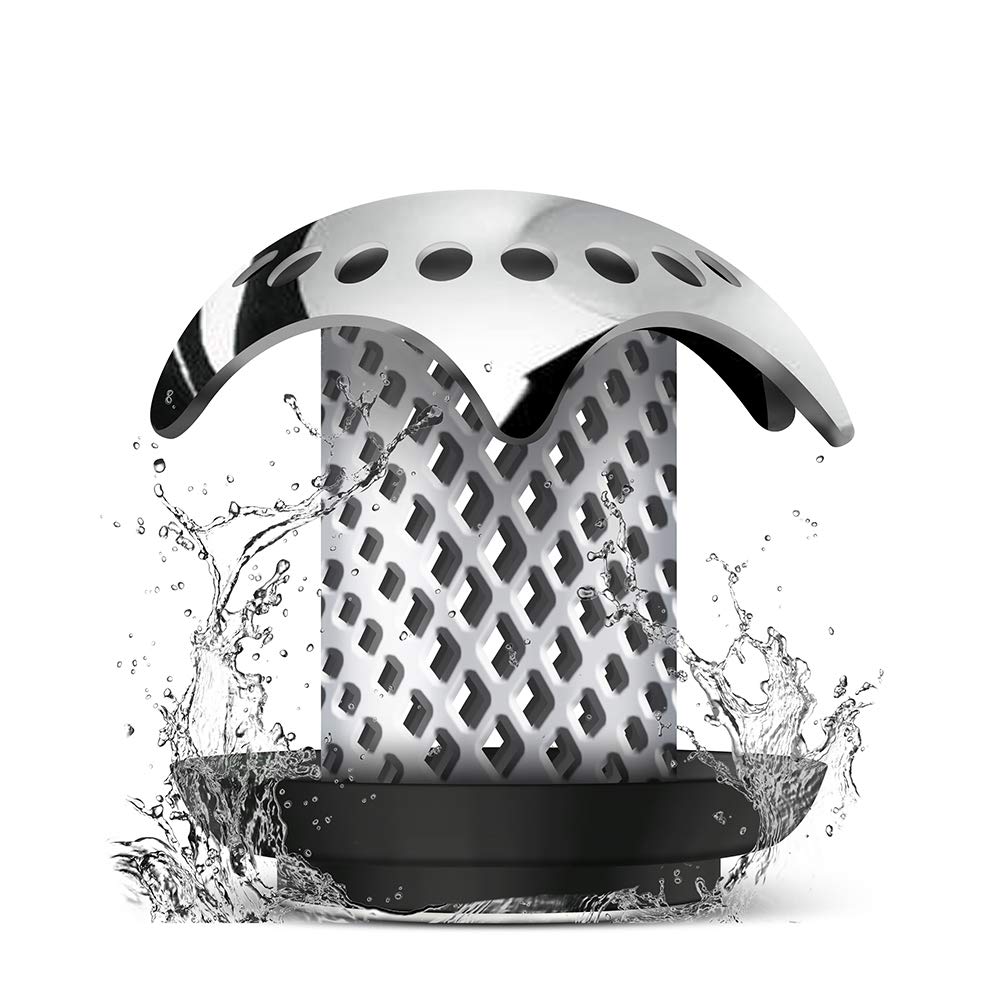 COZY ROOM Drain Protector Drain Hair Catcher Shower with 4 Compatible Rubber Rings (1-Set)