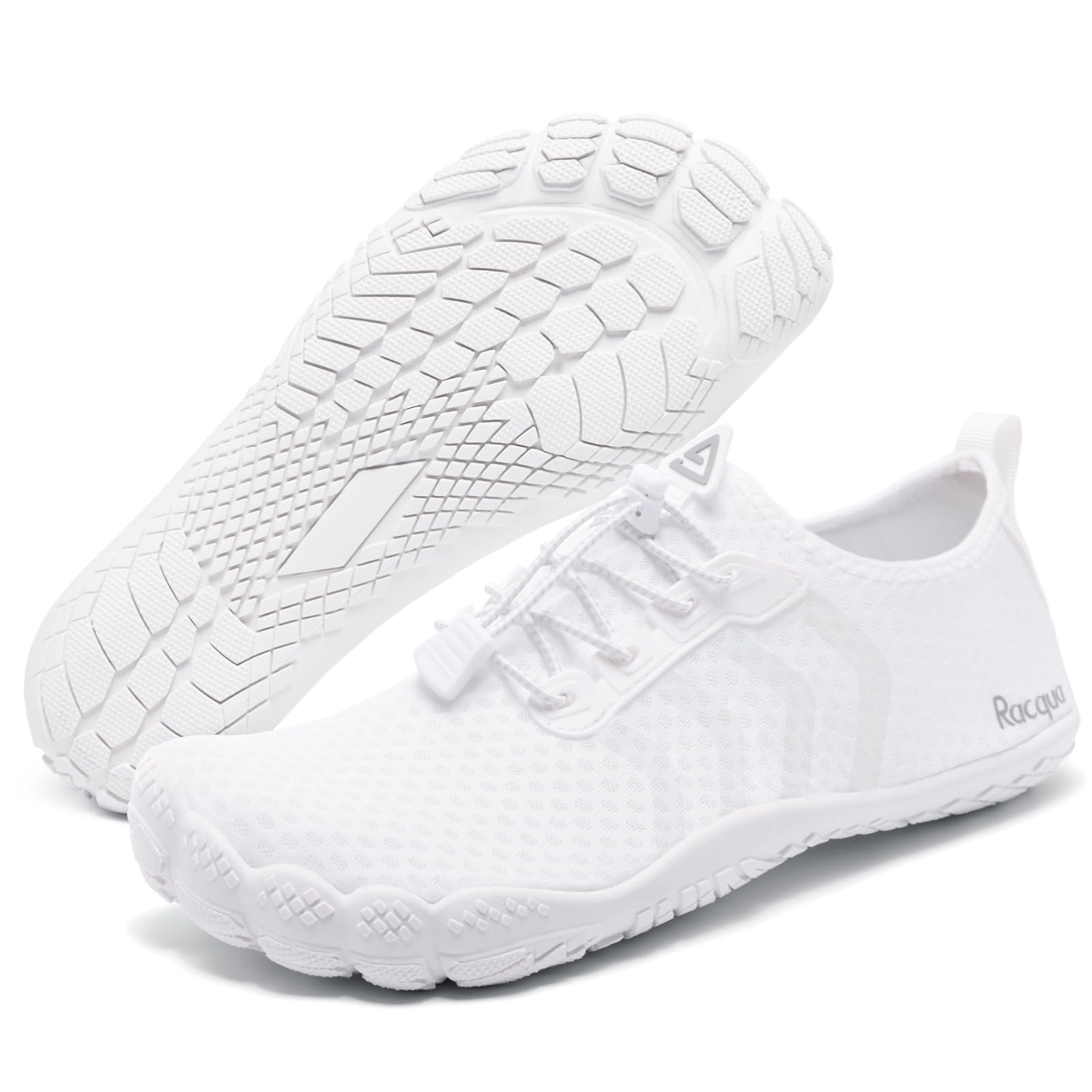Photo 1 of ***DIRTY*** Racqua Mens Womens Beach Surfing Quick Dry Sport Lightweight Barefoot Fishing Diving Swim Pool Aqua Water Shoes White 8 W/7 M