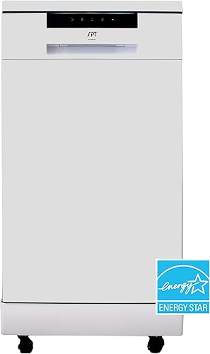 white portable dishwasher