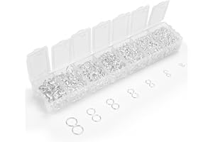 ORCAVIAN (2300 Pcs) Assorted Silver Jump Rings for Crafts Jewelry Making Supplies - 7 Sizes (3mm to 10mm) DIY Open Jump Ring Hoops for Chain, Necklaces Links, Bracelets, Earrings, Keychain, Split Ring