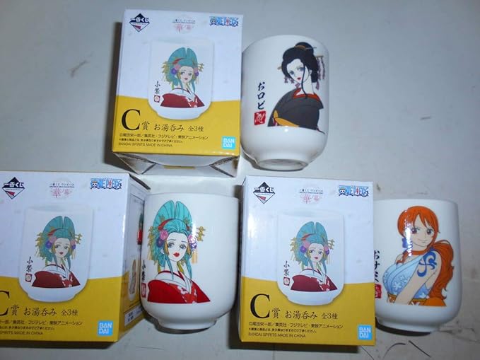 Amazon 一番くじ ワンピース ガールズコレクション One Piece Girl S Collection 華ノ幕 C賞 お湯呑み 全3種セット アニメ 萌えグッズ 通販