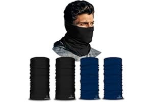 ARMORAY Neck Gaiter Face Mask - 4 Pack Reusable & Washable Cloth Face Cover