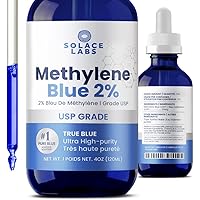 2% Methylene Blue 4 oz / 120mL | High Pharmaceutical Concentration | Certified USP Grade | Ultra- High Purity | Formaldehyde 