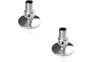 BROWNIAN MOTION TECHNOLOGY bmotiontech 1/4" MNPT Male NPT to KF25 NW25 Flange Fitting adapter (ISO-KF KF25 QF25 NW25) (1/4" MNPT KF25 x 2PCs)