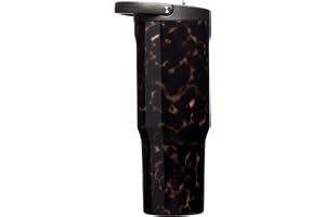 HydroJug Sport 32 oz Insulated Stainless Steel Water Bottle, Mocha Tortoise | Triple wall insulated, circular flip straw, leak-resistant, swivel handle, removable rubber boot, BPA-free, dishwasher safe