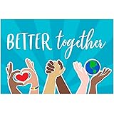 Better Together Unity Yard Sign / 18" x 12" Inspirational Outdoor Sign/Spread Kindness Plastic Sign