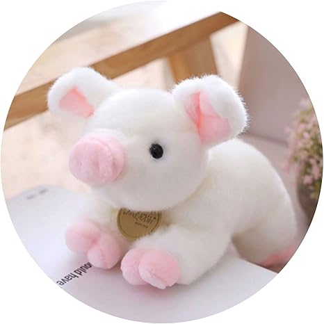 Amazon Co Jp 豚年マスコットかわいいシミュレーション豚ぬいぐるみピンク豚人形ラッキー豚 米色 35センチ ホーム キッチン