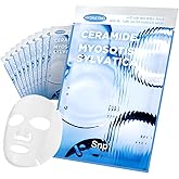 SNP Skin Return Hydrating Essence Sheet Mask | Moisturizing and Protecting for All Skin Types | Vegan Sheet Masks with Ceramide NP | Korean Face Masks Skincare | Facial Mask | 10 Sheets