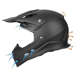 GLX GX23 Dirt Bike/Motocross Helmet - Matte