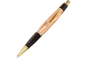 Penn State Industries PKGAPENC24 Gatsby Click Ballpoint Pen Kit Woodturning Project (5, Gold)
