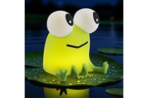 YISUN Frog Night Light for Kids, Soft Silicone Nursery Night Lamp Rechargeable LED Bedside Lamp with Timer, Nursery Squishy L