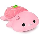 Onsoyours Sea Turtle Plush, Soft Strawberry Turtle Stuffed Animal Plush Pillow, Tortoise Kawaii Strawberry Plushie Toy for Kids（Strawberry Turtle,13"