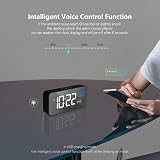 HOMVILLA Digital Alarm Clock with Large LED Mirror Display, Dual Alarms, USB view 4