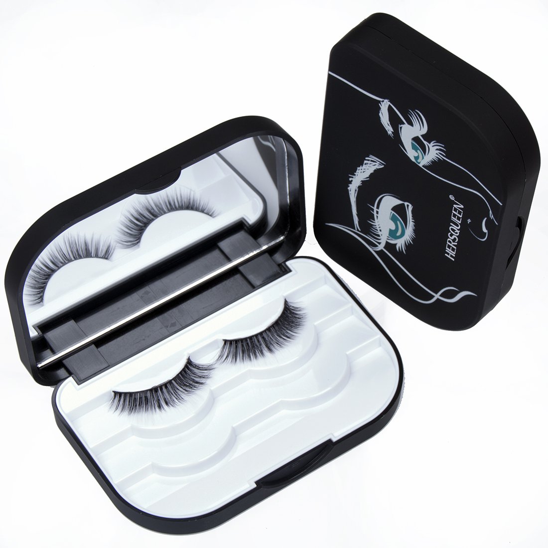 HERSQUEEN Eyelash Case Storage Box Lash Cases Fake Eyelash