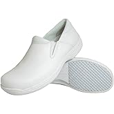 Genuine Grip 4705-12M Mens Slip-Resistant Leather Work Shoe White - Size 12