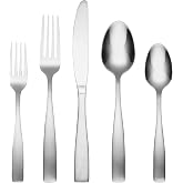 Cambridge Madison Satin 20-Piece 18/0 Silverware Set for 4, Flatware | satin finish, dishwasher safe | includes knives, forks, and spoons | heavy duty, cutlery set for kitchen and dining, utensils