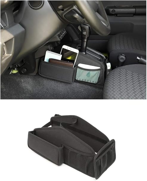 Amazon 新型 スズキ ジムニー Jimney Suzuki 19 ギア収納袋装飾 ギア収納ボックス装飾 ジムニー アクセサリー おしゃれ ポリエステル ブラック シフトレバー 車 バイク