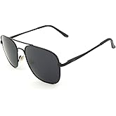 J+S Premium Military Style Classic Square Aviator Sunglasses, Polarized, 100% UV protection for Men Women