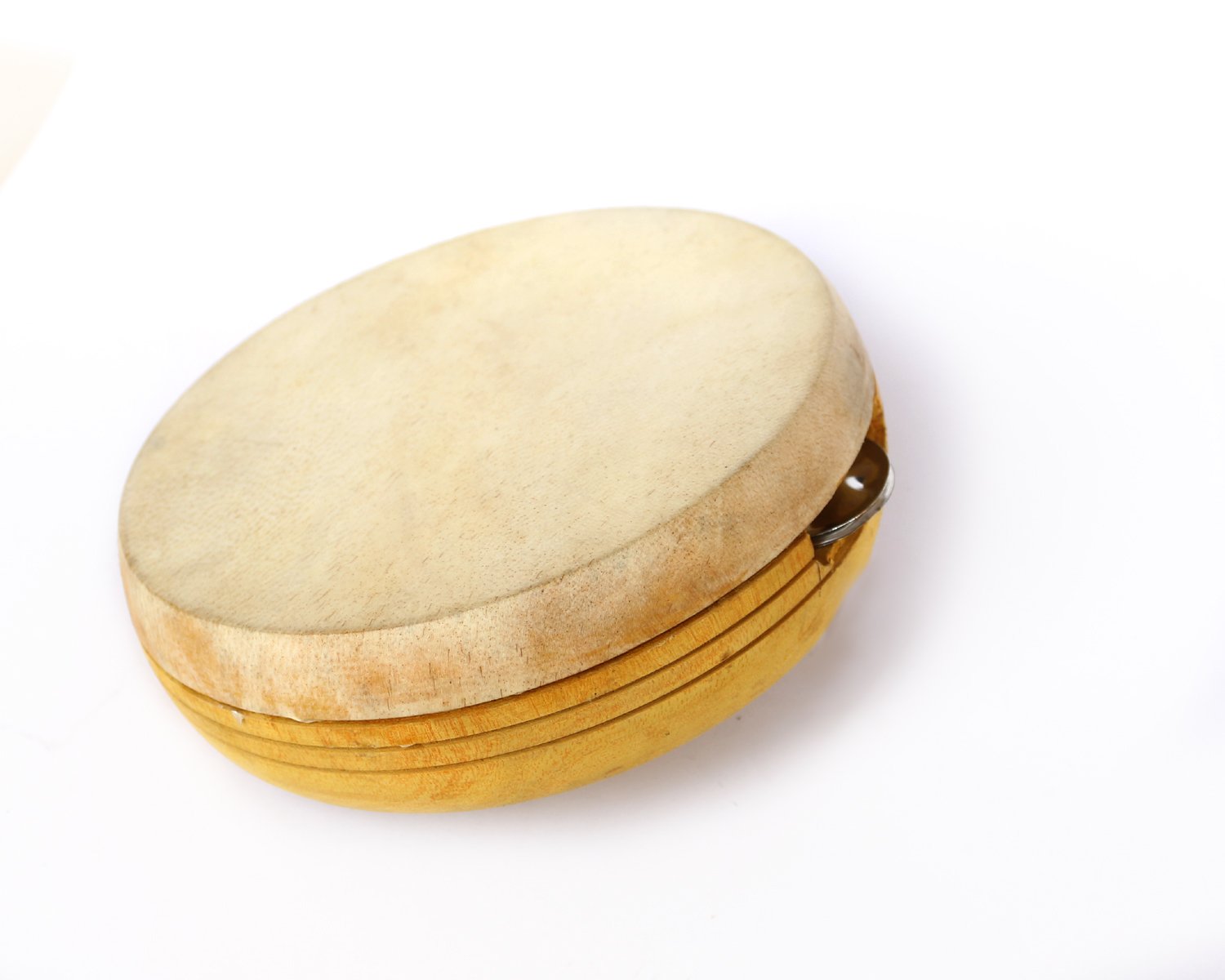 De Kulture Kanjira Hand Percussion Musical Instrument For Religious Ceremonies Bhajans Yoga & Meditation, 6.5X2.5 (DH) Inches