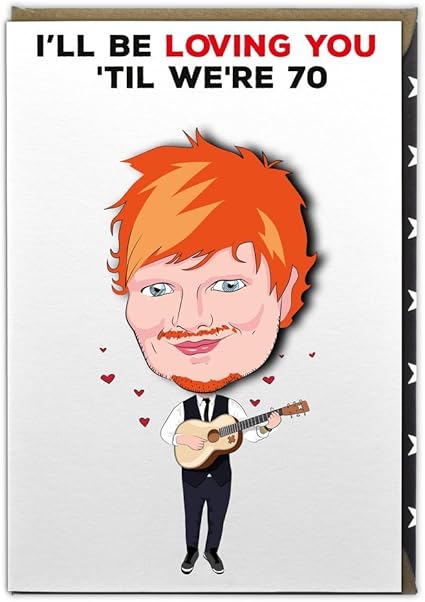 Ed Sheeran Famous Faces Funny Valentines Greeting Card Amazon De Burobedarf Schreibwaren