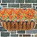 TEMCHY Artificial Daffodils Fake Large Flowers, 4 Bundles Orange UV Resistant Faux Greenery Foliage Plants Shrubs for Garden, Wedding, Outside Hanging Planter, Farmhouse Indoor Outdoor Decor