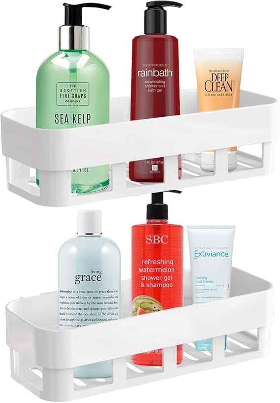 Dusch-Caddy, Geekboy, Kunststoff-Saugnapf, Badezimmer-Regal über WC