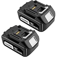 2 Pack 18V 5.0Ah BL1850 Battery Replacement for Makita 18V Battery BL1830 BL1840 BL1860 BL1845 BL1815 BL1820 BL1860B 18V Batt