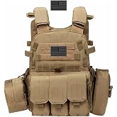 AZB Tactical Vest For Men Quick Release Breathable Paintball Airsoft Vest Adjustable