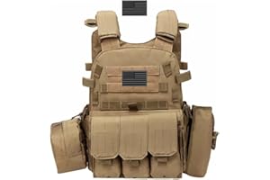 AZB Tactical Vest For Men Quick Release Breathable Paintball Airsoft Vest Adjustable