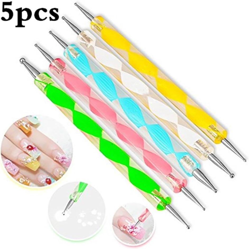 Accenter Nail Art Dotting Pen DIY Nail Art Tip Dot Paint Gem Picker Pen Marbleizing Tool Professional Manicure Pedicure Tool for Salon Home Use by SamGreatWorld