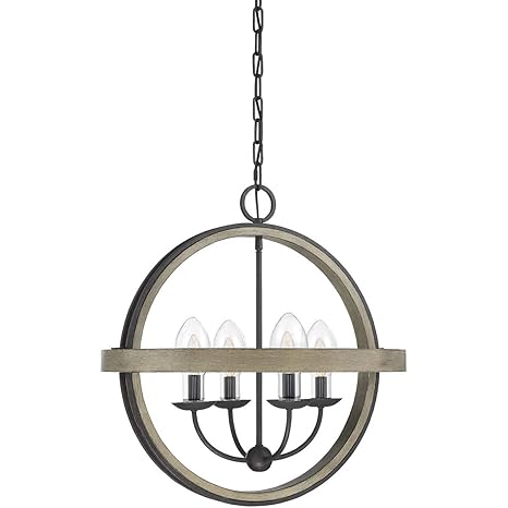 Outdoor Pendant 4 Light Fixture With Weathervane Finish Metal