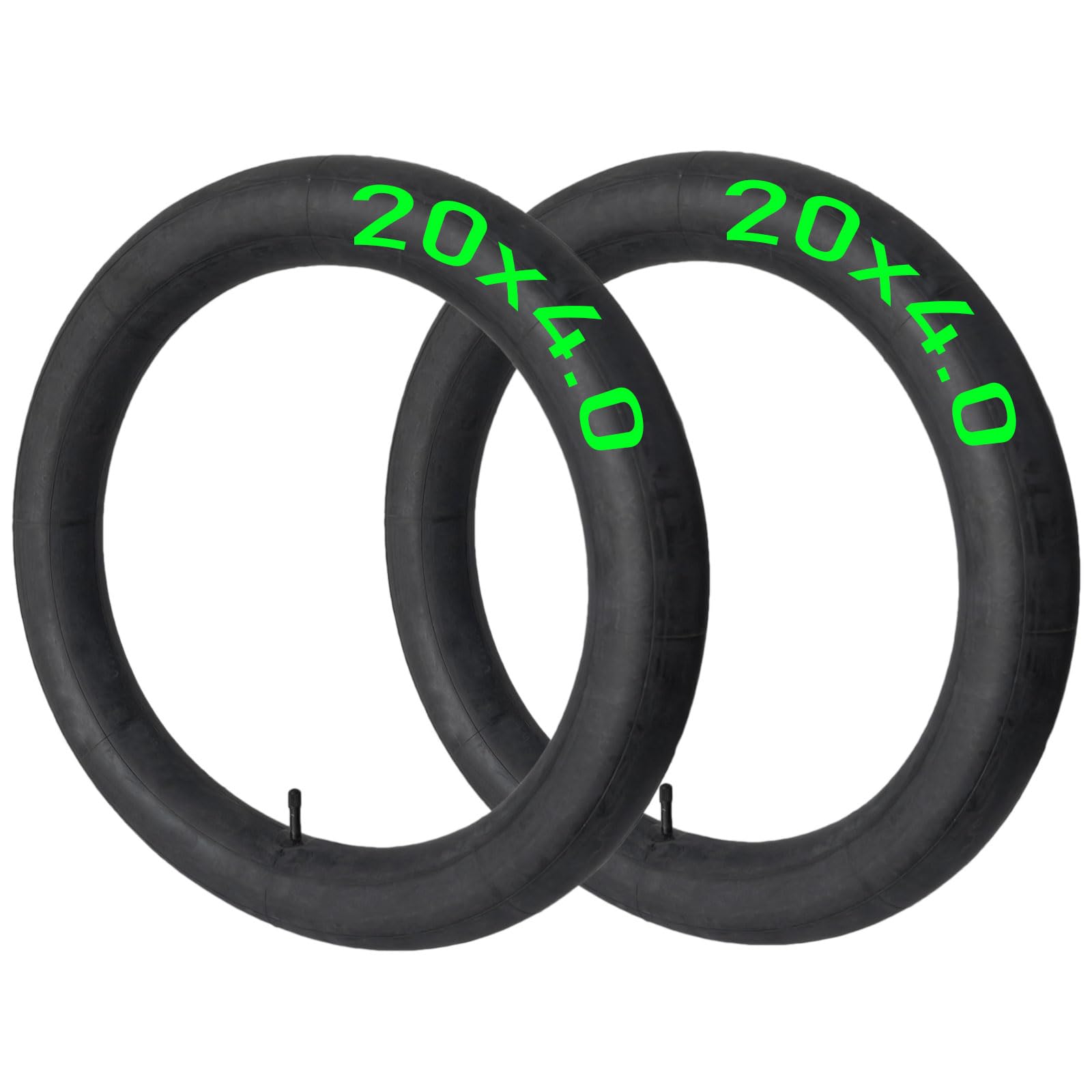 Photo 1 of 2-Pcs 20x4.0 Fat Tire Tube 20x3.5/4.0 Inner Tube with Schrader Valve Reinforced Thickness