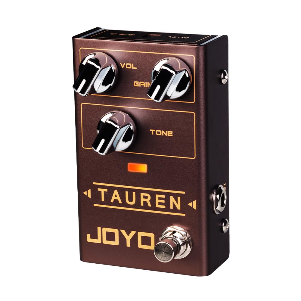 JOYO Overdrive Distortion Pedal R Series High Gain OD Clean Boost to Dist for Electric Guitar Effect (Tauren R-01)