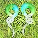 BodyJ4You Glass Taper Swirl Spiral Island Paradise Plugs Ear Gauges Treble Hanger 4G (5mm) Stretchers 2PCS