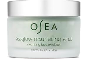 OSEA Seaglow Resurfacing Face Cleanser and Scrub 1.7 oz - 2-in1- For All Skin Types - Facial Exfoliator and Cleanser - Clean Beauty - Vegan Skincare